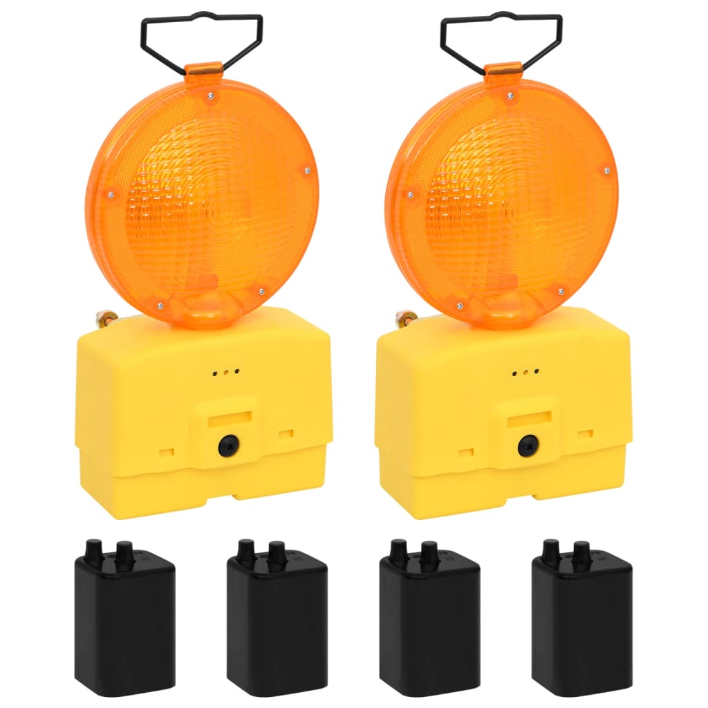 Construction Site Lights 2 Pcs With Batteries 18X8X37 Cm