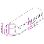 Greenhouse Replacement Cover (36 m²) 300x1200x200 cm Green