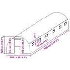 Greenhouse Replacement Cover (27 m²) 3x9x2 m Transparent