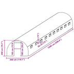 Greenhouse Replacement Cover (45 m²) 300x1500x200 cm Green
