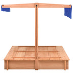 Sandbox with Roof Firwood 112x112x112 cm
