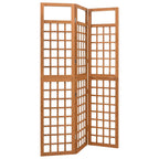 3-Panel Room Divider/Trellis Solid Fir Wood 121x180.5 cm