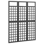 3-Panel Room Divider/Trellis Solid Fir Wood Black 121x180 cm