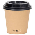 Coffee Paper Cups With Lids 100 Pcs