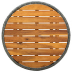 Tea Table Grey 60 cm Poly Rattan and Solid Acacia Wood