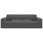 3-Seater Stretch Couch Slipcover Anthracite Polyester Jersey