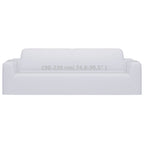 3-Seater Stretch Couch Slipcover White Polyester Jersey