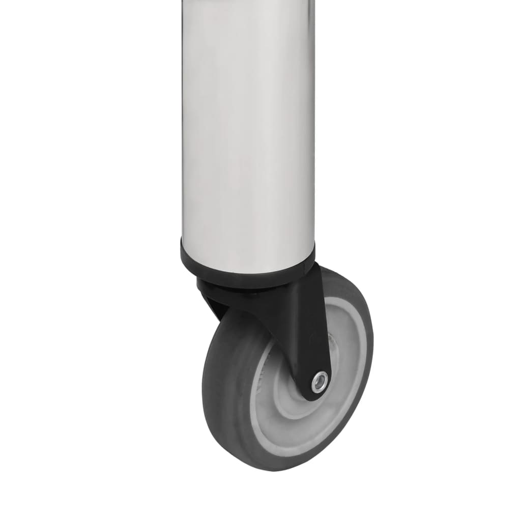 Kitchen Work Table with Wheels 80x30x85 cm Stainless Steel