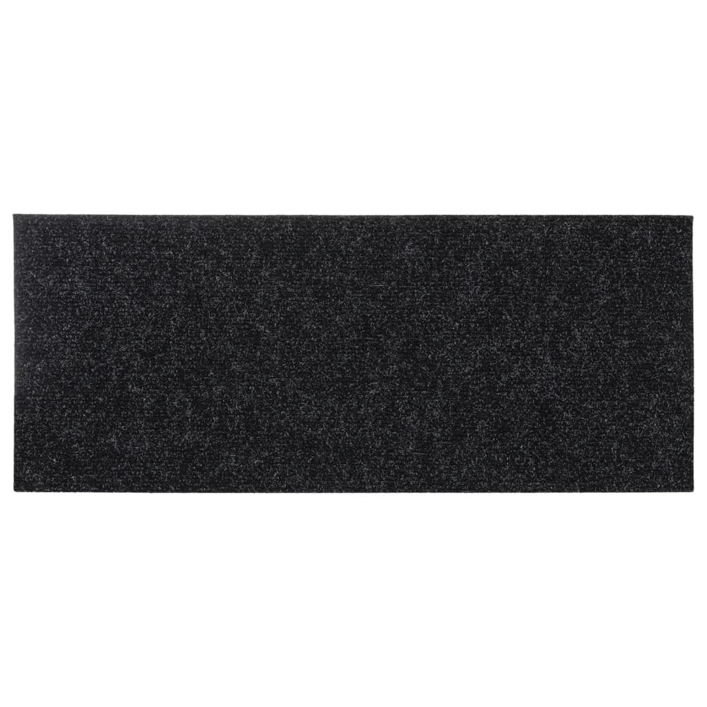 Stair Mats Self-adhesive 15 pcs 60x25 cm Black Rectangular