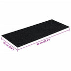 Stair Mats Self-adhesive 15 pcs 60x25 cm Black Rectangular