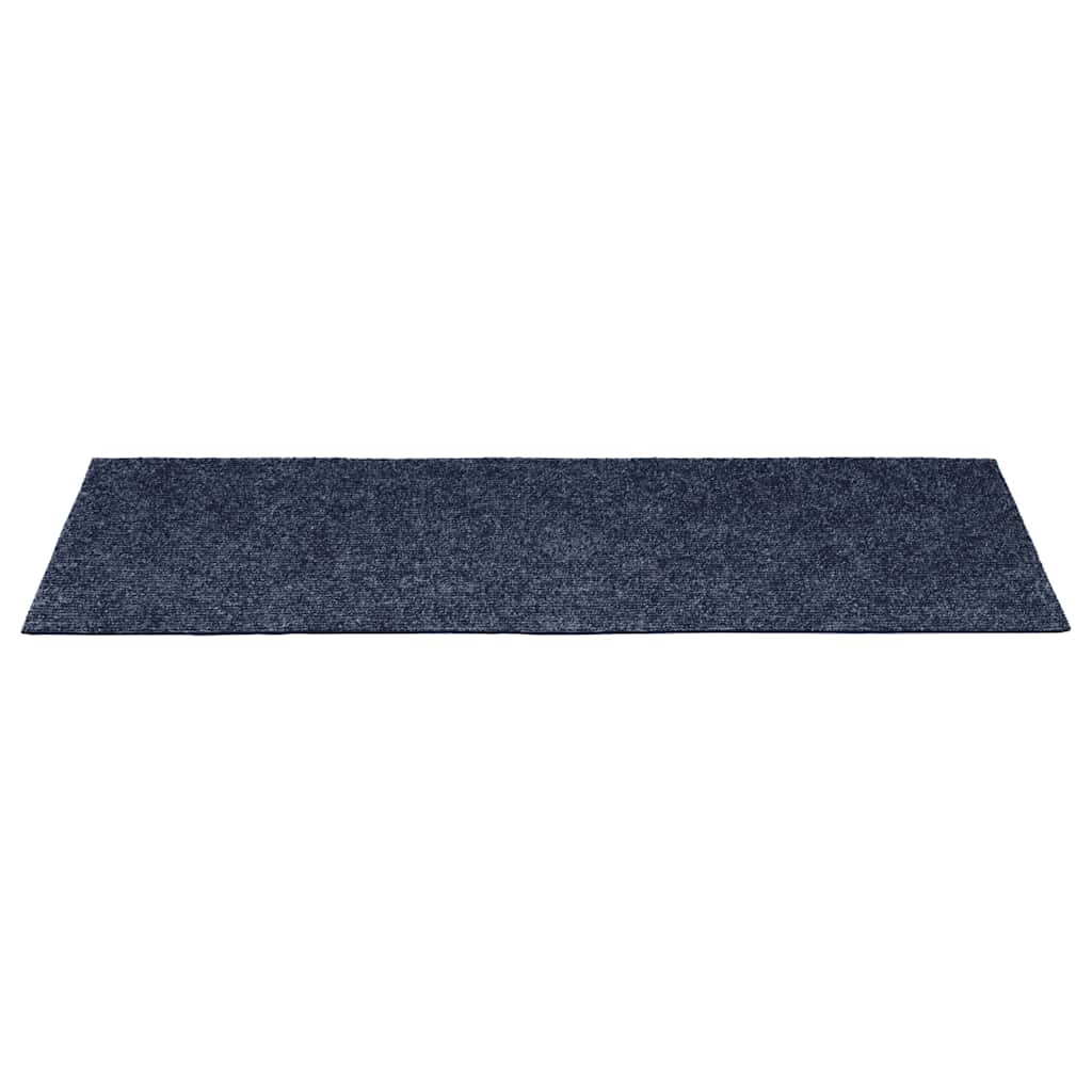 Stair Mats Self-adhesive 15 pcs 60x25 cm Grey Blue Rectangular