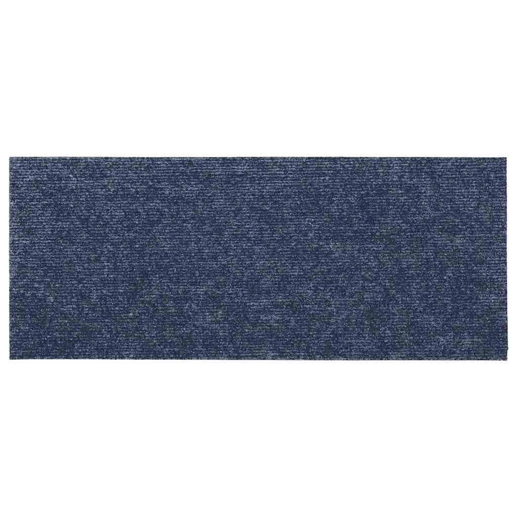Stair Mats Self-adhesive 15 pcs 60x25 cm Grey Blue Rectangular