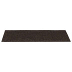 Stair Mats Self-adhesive 15 pcs 60x25 cm Dark Brown Rectangular