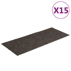 Stair Mats Self-adhesive 15 pcs 60x25 cm Anthracite Rectangular