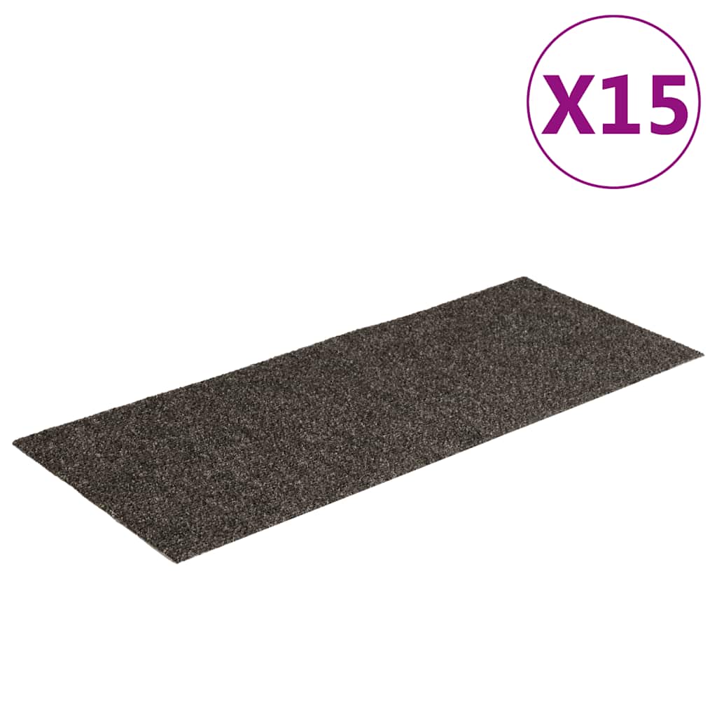 Stair Mats Self-adhesive 15 pcs 60x25 cm Anthracite Rectangular