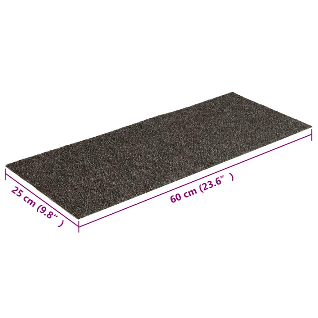 Stair Mats Self-adhesive 15 pcs 60x25 cm Anthracite Rectangular