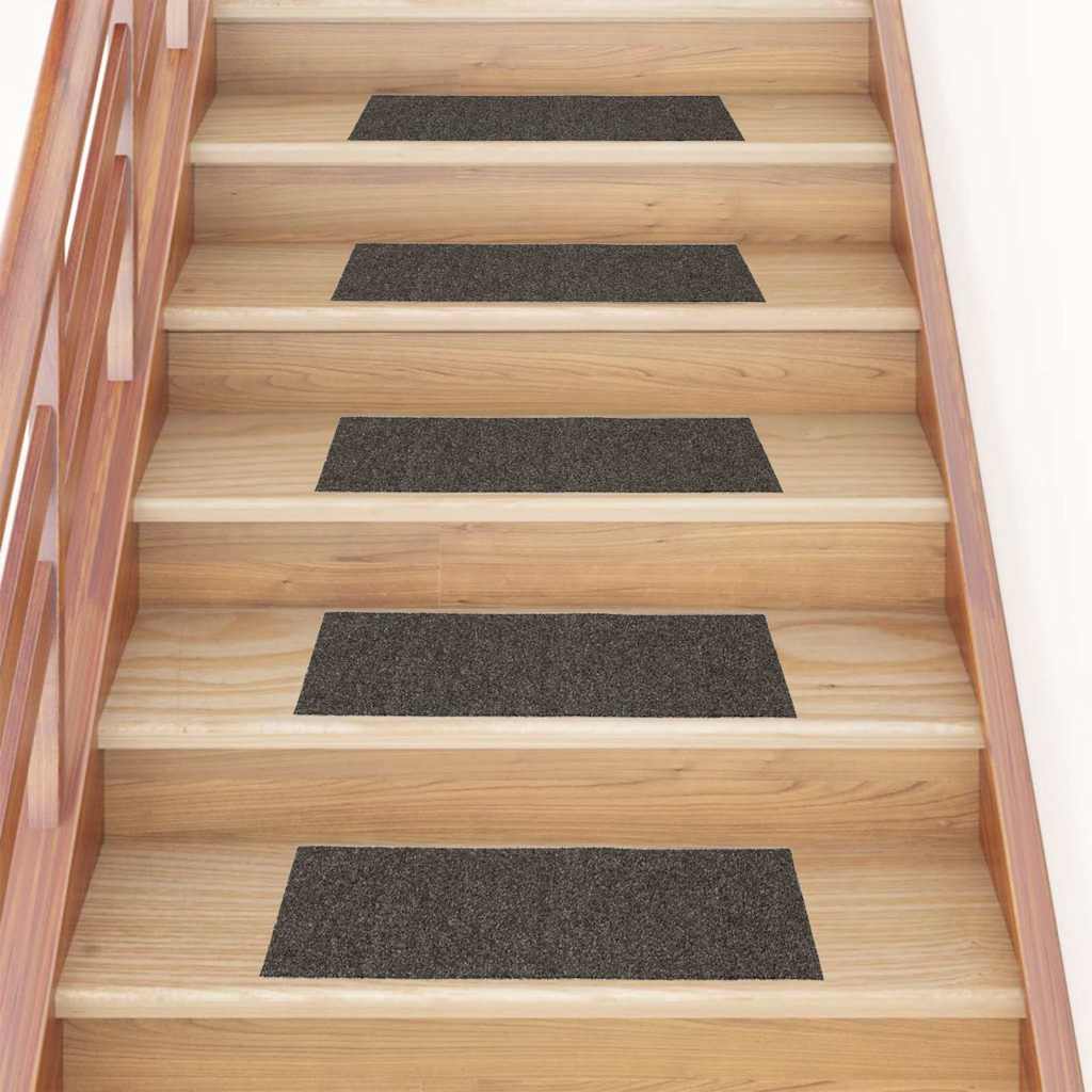 Stair Mats Self-adhesive 15 pcs 60x25 cm Anthracite Rectangular
