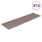Stair Mats Self-adhesive 15 pcs 76x20 cm Light Brown Rectangular