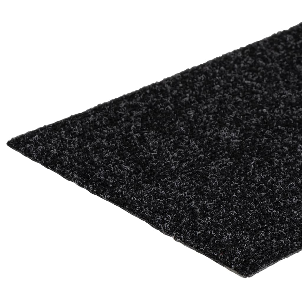 Stair Mats Self-adhesive 15 pcs 76x20 cm Black Rectangular
