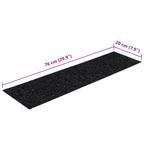Stair Mats Self-adhesive 15 pcs 76x20 cm Black Rectangular