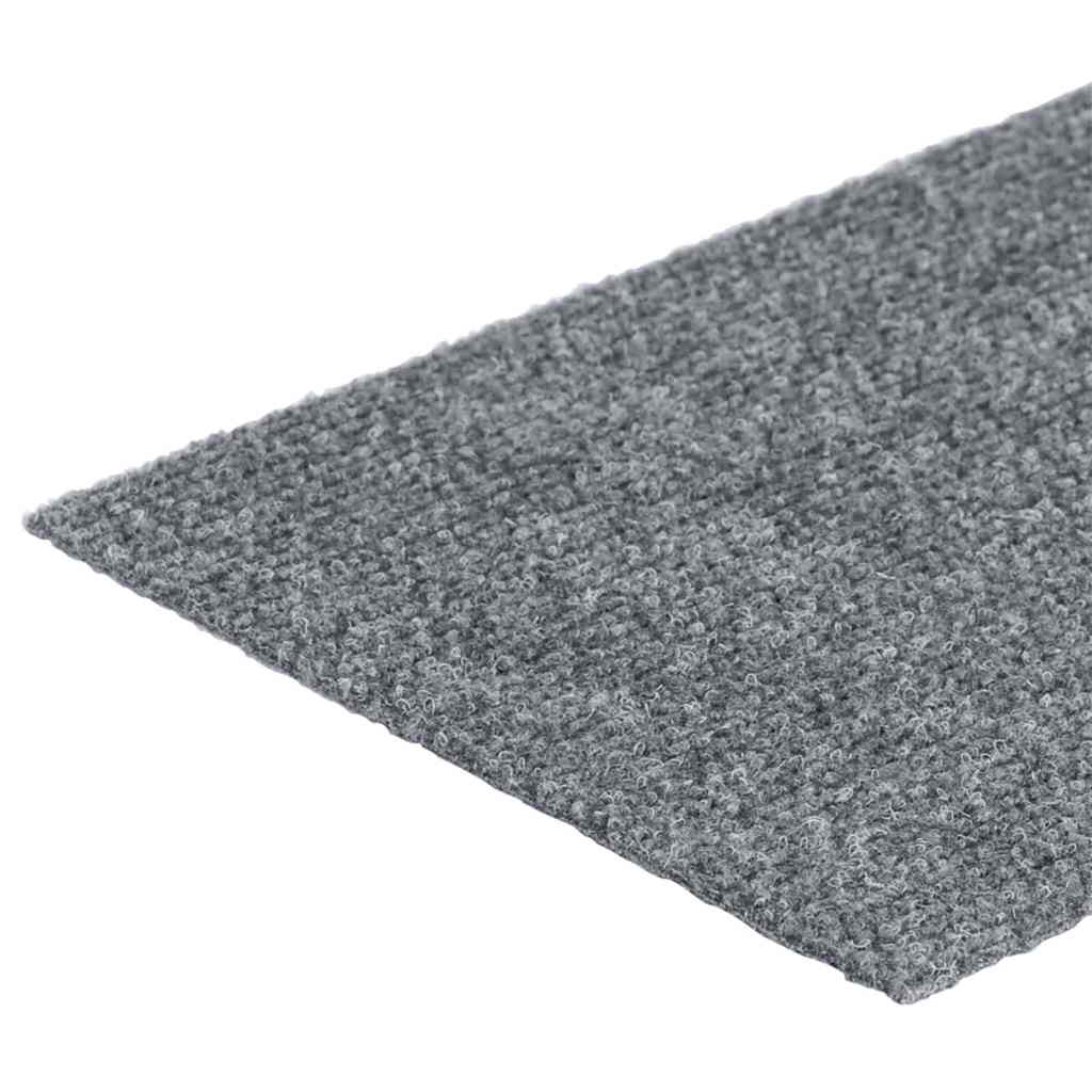 Stair Mats Self-adhesive 15 pcs 76x20 cm Light Grey Rectangular