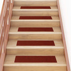 Stair Mats Self-adhesive 15 pcs 76x20 cm Bordeaux Red Rectangular