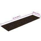 Stair Mats Self-adhesive 15 pcs 76x20 cm Dark Brown Rectangular