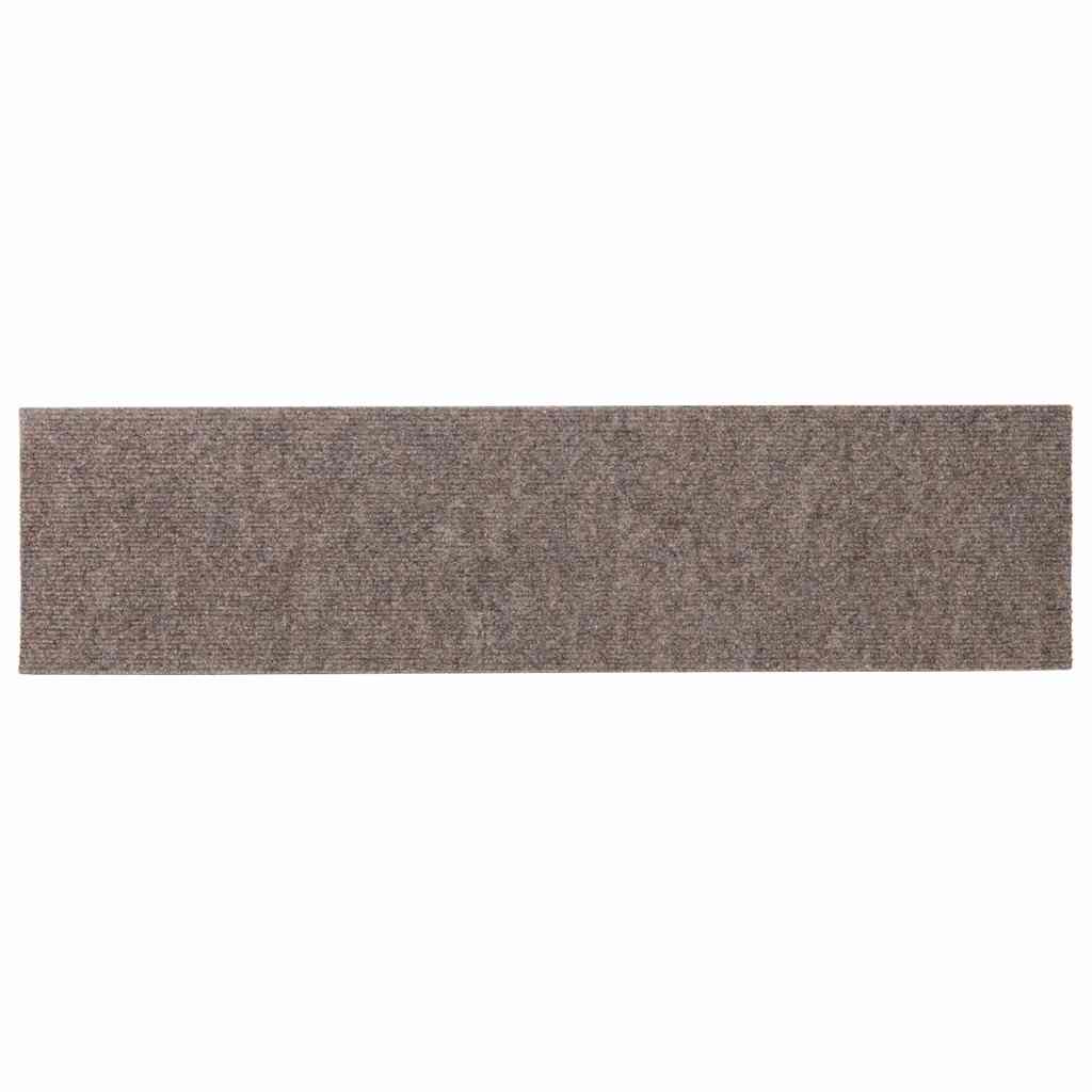 Stair Mats Self-adhesive 15 pcs 76x20 cm Beige Rectangular