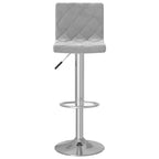 Bar Stools 2 pcs Light Grey Velvet