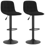 Bar Stools 2 pcs Black Velvet