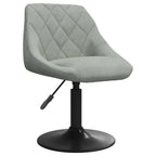 Swivel Dining Chairs 2 pcs Light Grey Velvet