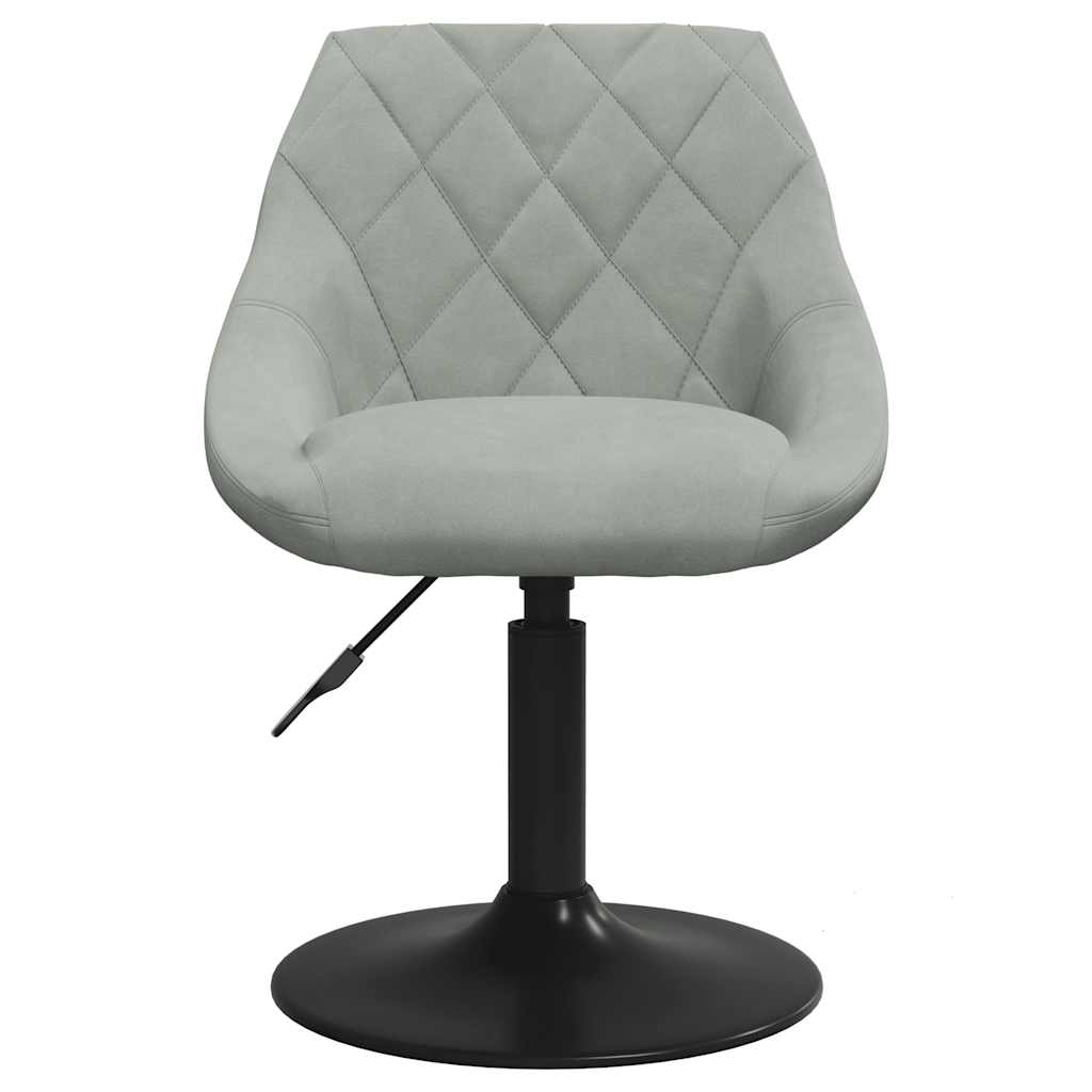 Swivel Dining Chairs 2 pcs Light Grey Velvet