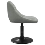 Swivel Dining Chairs 2 pcs Light Grey Velvet