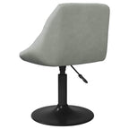 Swivel Dining Chairs 2 pcs Light Grey Velvet