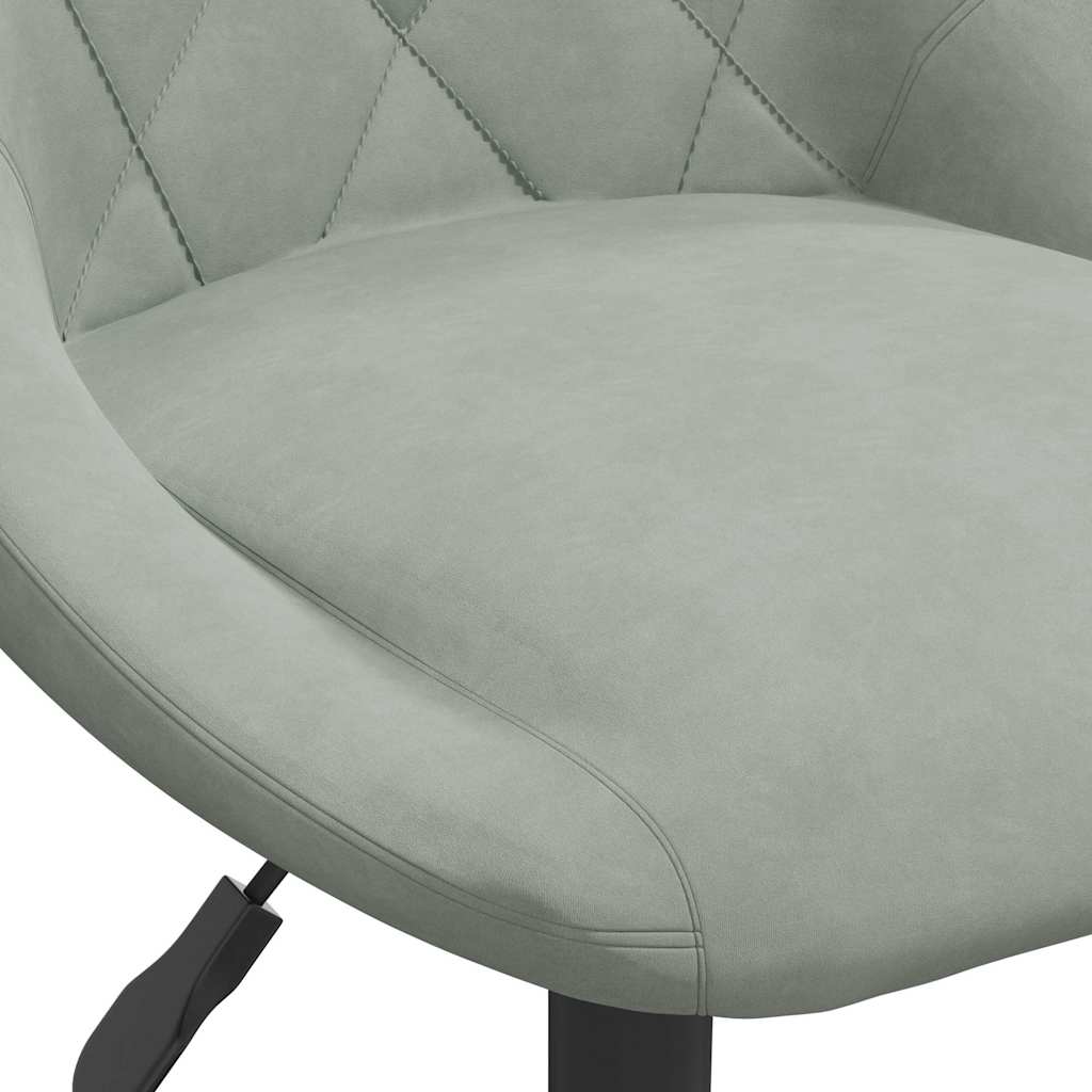 Swivel Dining Chairs 2 pcs Light Grey Velvet