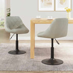 Swivel Dining Chairs 2 pcs Light Grey Velvet