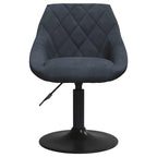 Swivel Dining Chairs 2 pcs Dark Grey Velvet