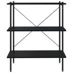 3-Tier Shelving Unit Black 80x40x92 cm