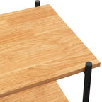 3-Tier Shelving Unit Black and Oak 80x40x92 cm