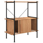 3-Tier Shelving Unit with Cabinet 80x40x92 cm Steel and Engineered Wood