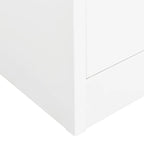 Office Cabinet White 90x40x180 cm Steel