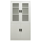 Office Cabinet Light Grey 90x40x180 cm Steel