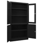 Office Cabinet Black 90x40x180 cm Steel