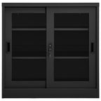 Sliding Door Cabinet Anthracite 90x40x90 cm Steel