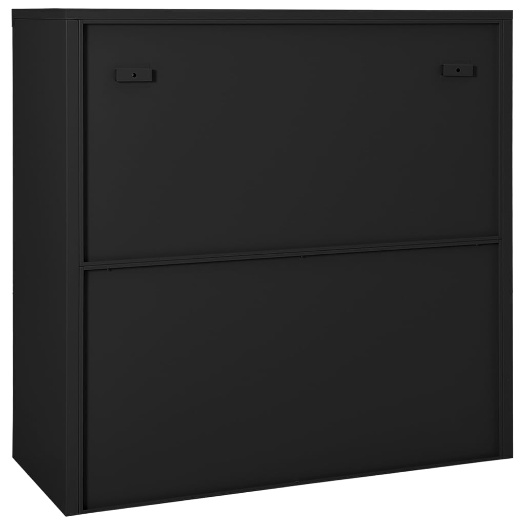 Sliding Door Cabinet Anthracite 90x40x90 cm Steel