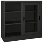 Sliding Door Cabinet Anthracite 90x40x90 cm Steel