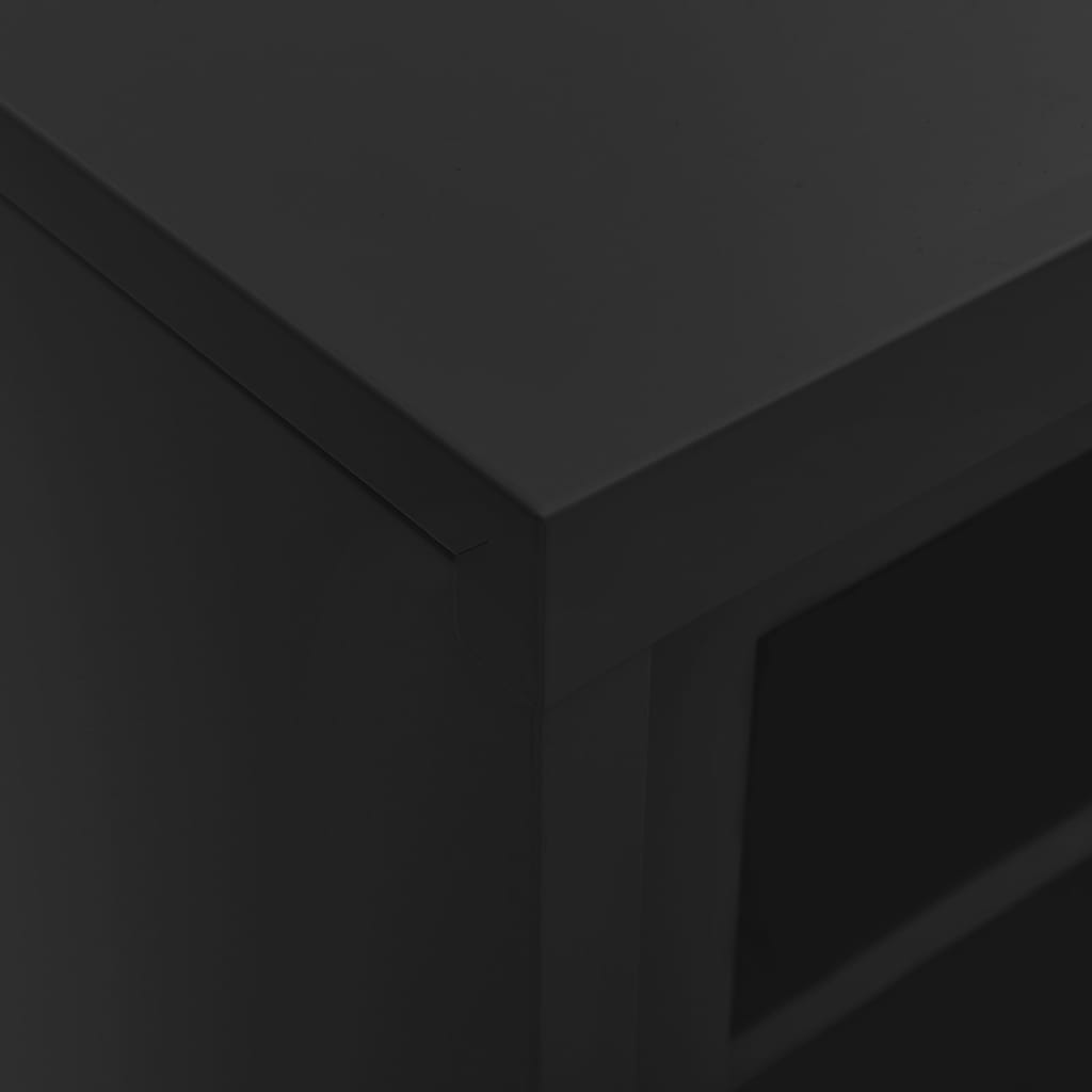 Sliding Door Cabinet Anthracite 90x40x90 cm Steel