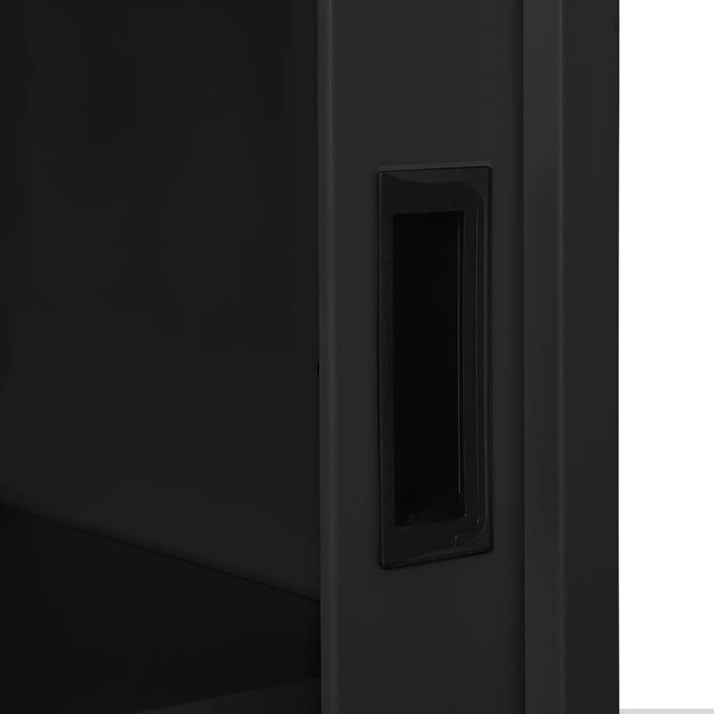 Sliding Door Cabinet Anthracite 90x40x90 cm Steel