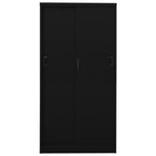 Office Cabinet with Sliding Door Black 90x40x180 cm Steel
