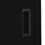 Office Cabinet with Sliding Door Black 90x40x180 cm Steel